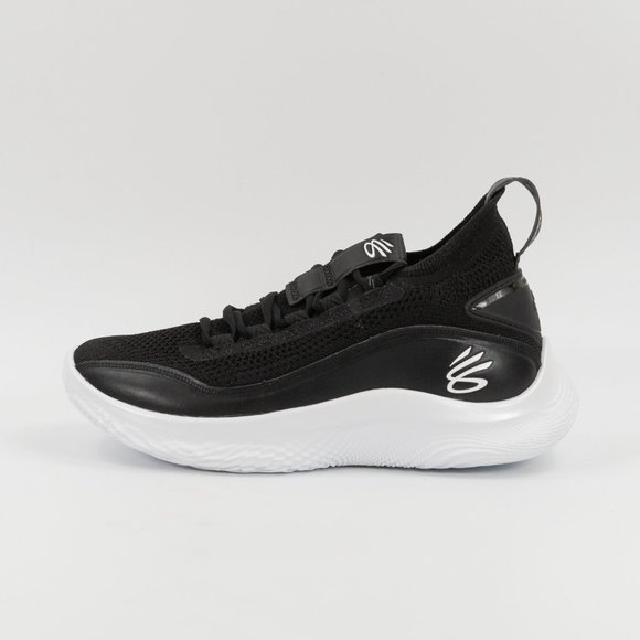 Under Armour Curry Flow 8 \'Black White\' 3023085-002 size 7.5 Men / 9 Women